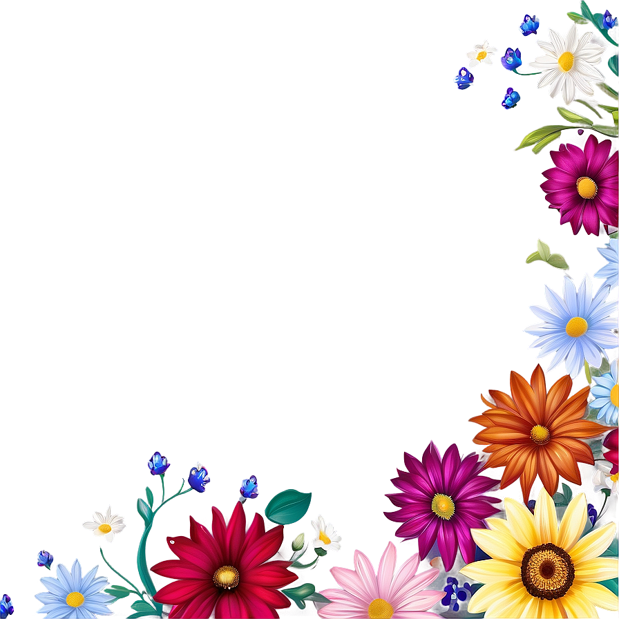 Corner Flower Mural Png 69 PNG image