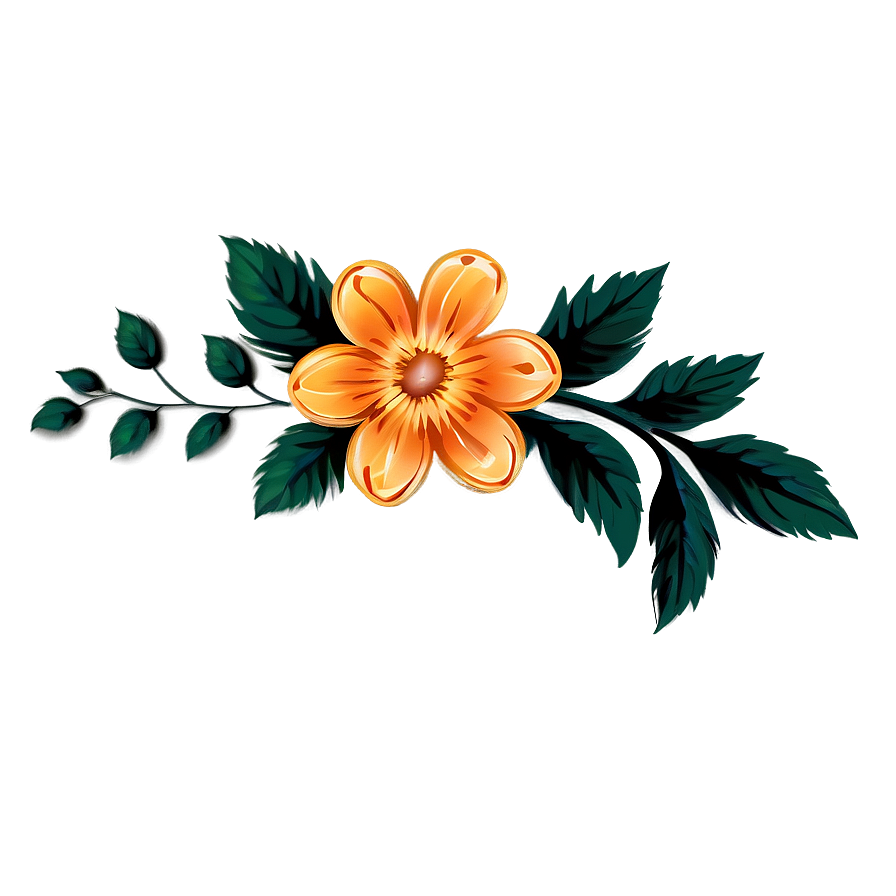 Corner Flower Outline Png Qqv21 PNG image