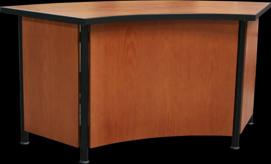 Corner Office Desk Wooden Finish PNG image