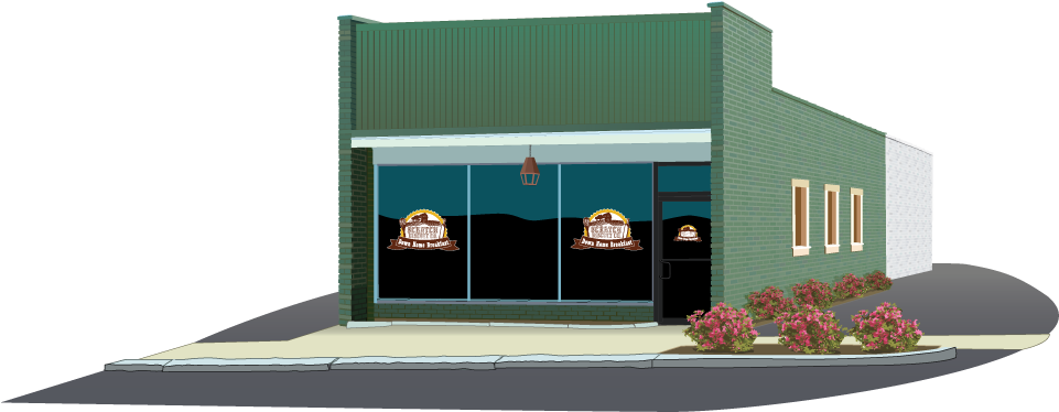 Corner Restaurant Illustration PNG image