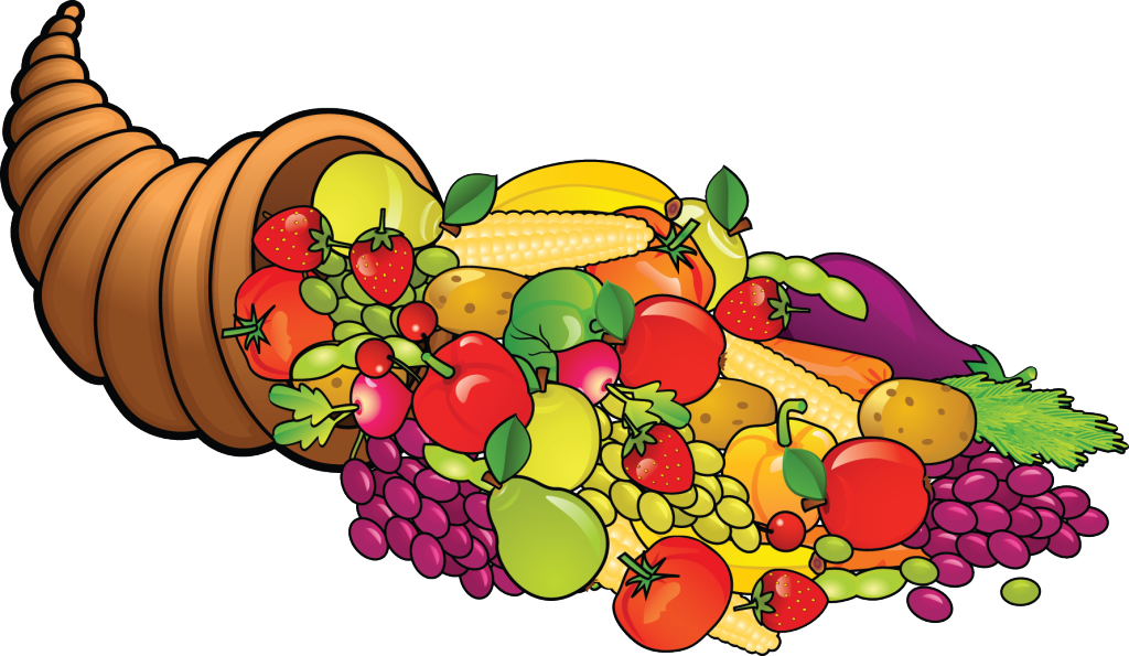 Cornucopiaof Fresh Produce PNG image