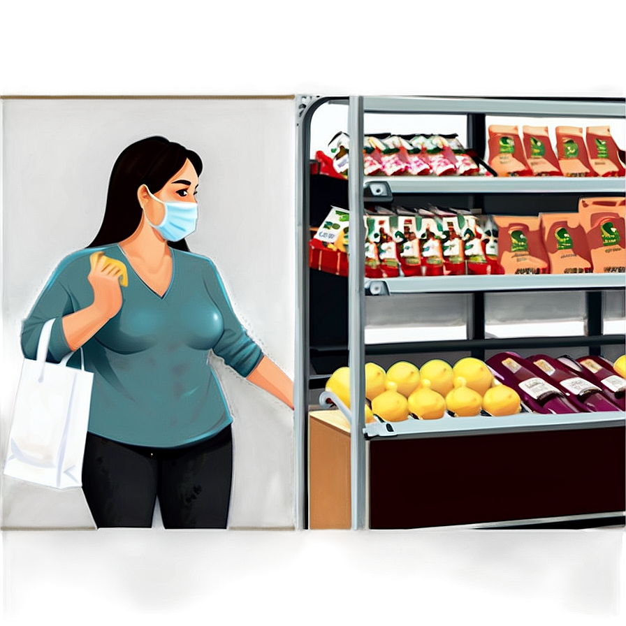 Coronavirus Grocery Shopping Png Vko76 PNG image