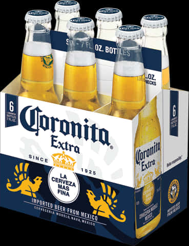 Coronita Extra Beer Bottles Pack PNG image