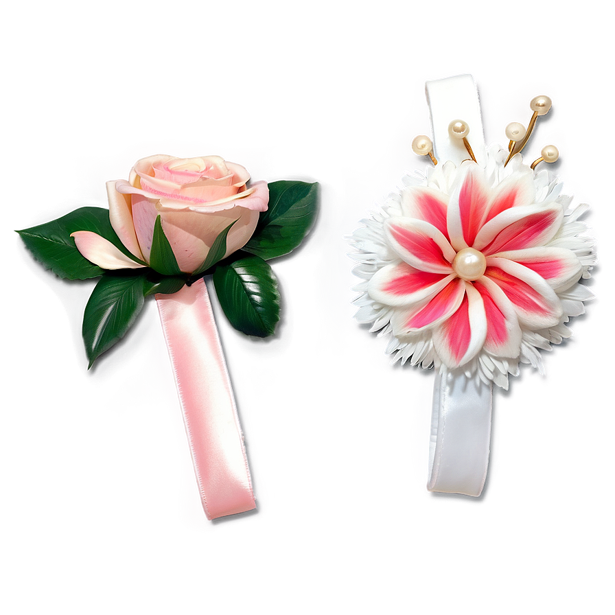 Corsage And Boutonniere Set Png Vem66 PNG image