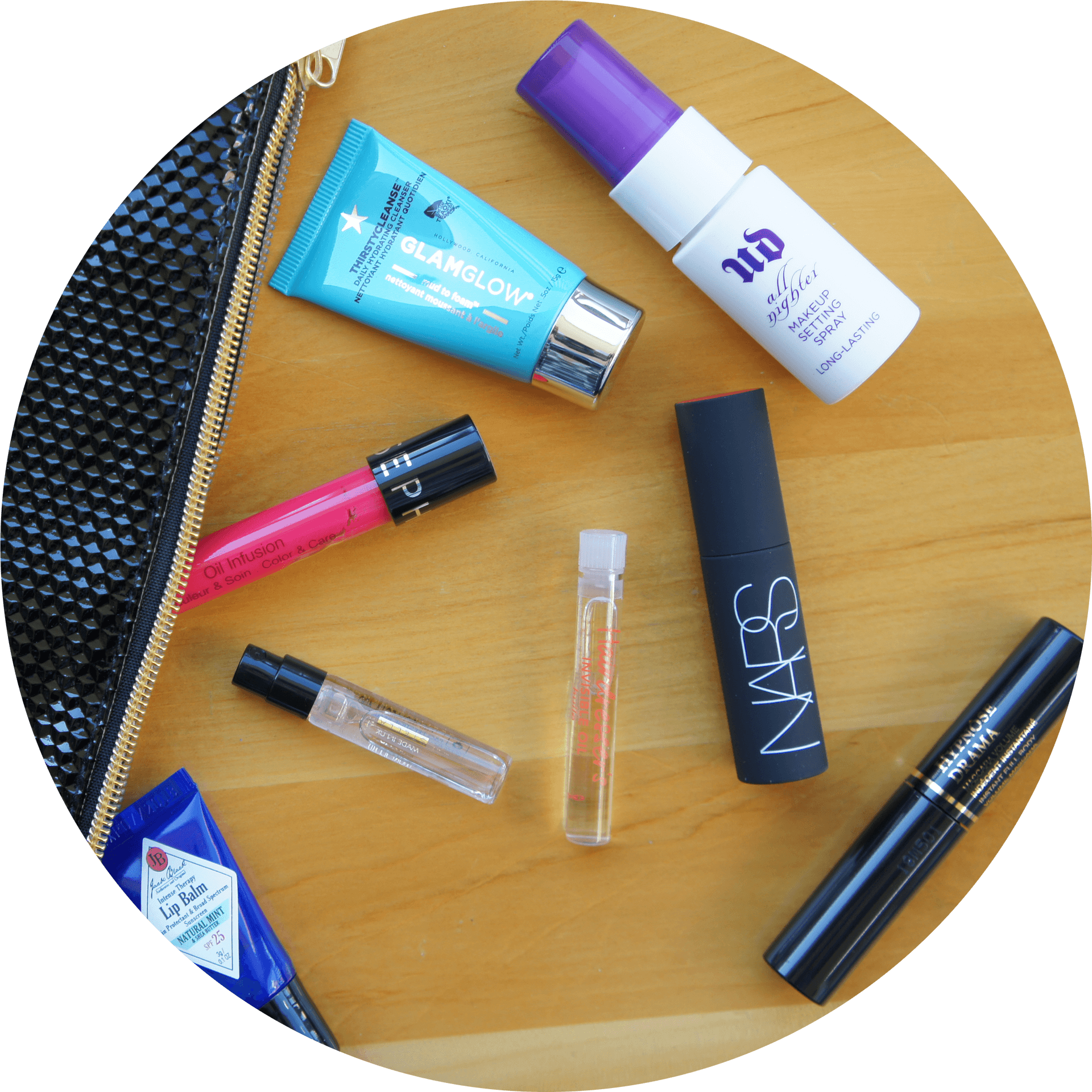 Cosmetic Collection Flatlay PNG image