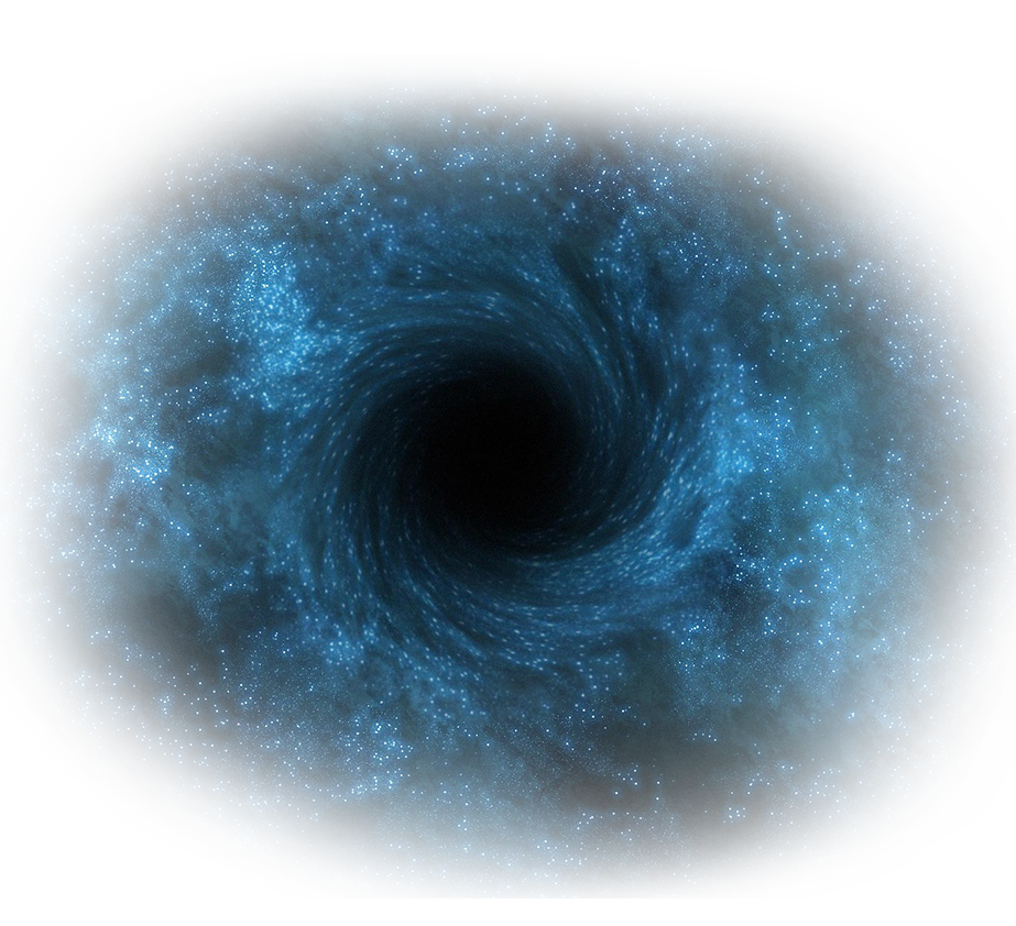 Cosmic Black Hole Illustration PNG image