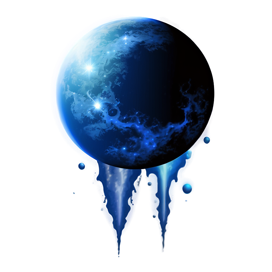 Cosmic Blue Planet Art Png 06292024 PNG image