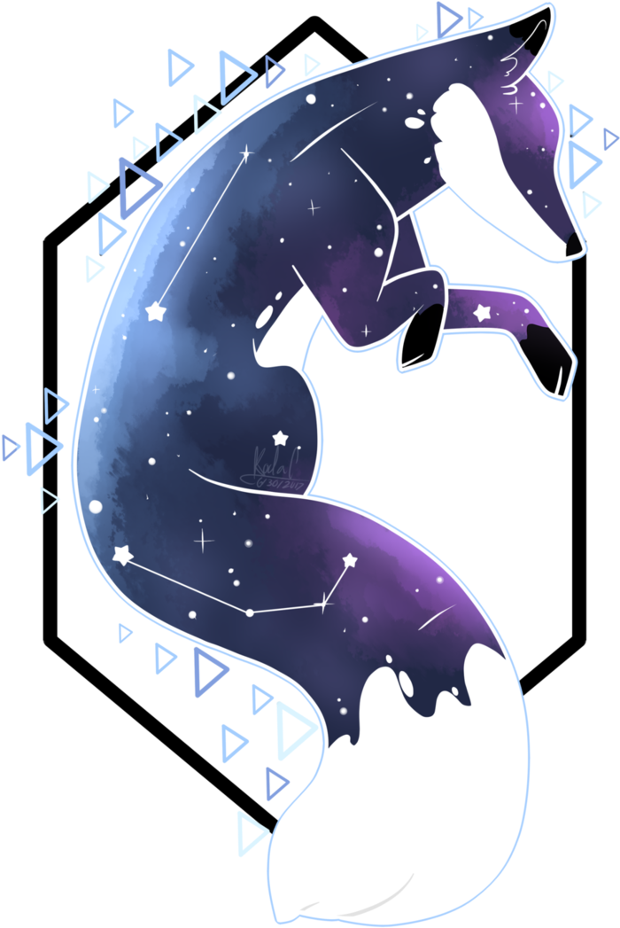 Cosmic Fox Art PNG image