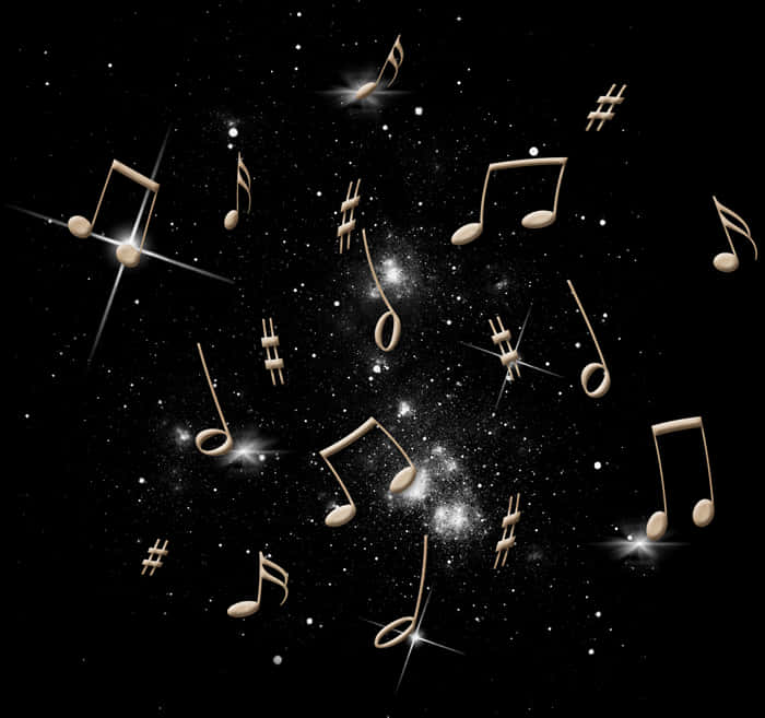 Cosmic_ Music_ Notes_ Background PNG image