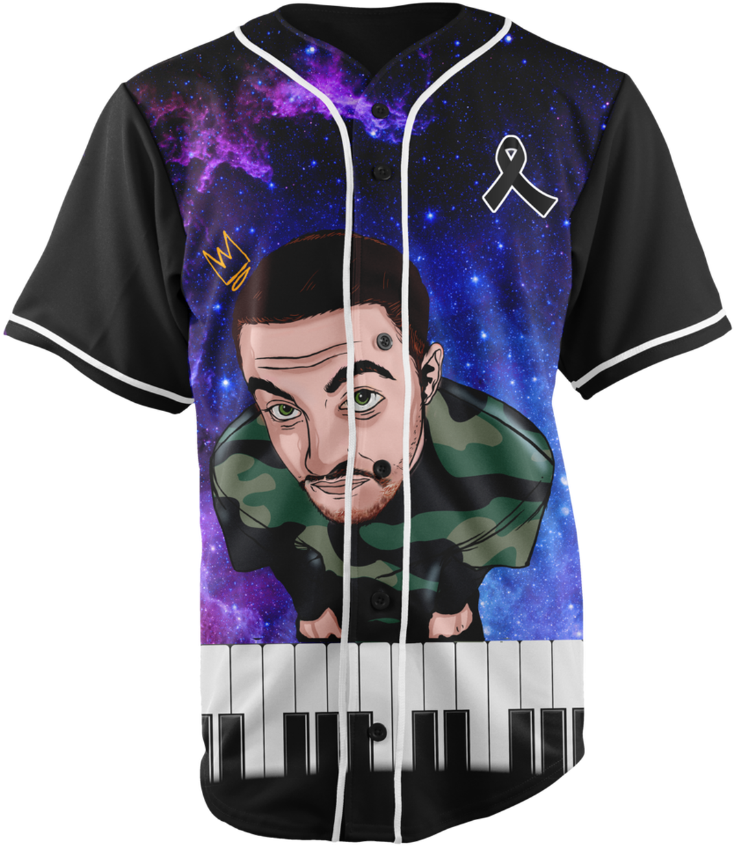 Cosmic Piano Player Jersey Design PNG image