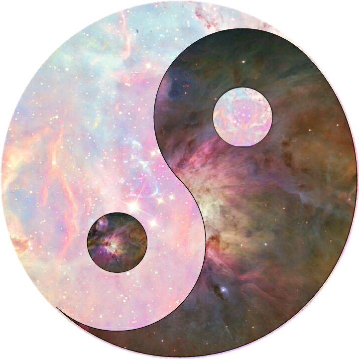 Cosmic_ Yin_ Yang_ Sticker PNG image