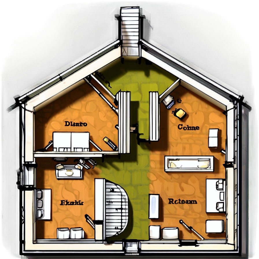 Cottage Floor Plan Png Vve74 PNG image