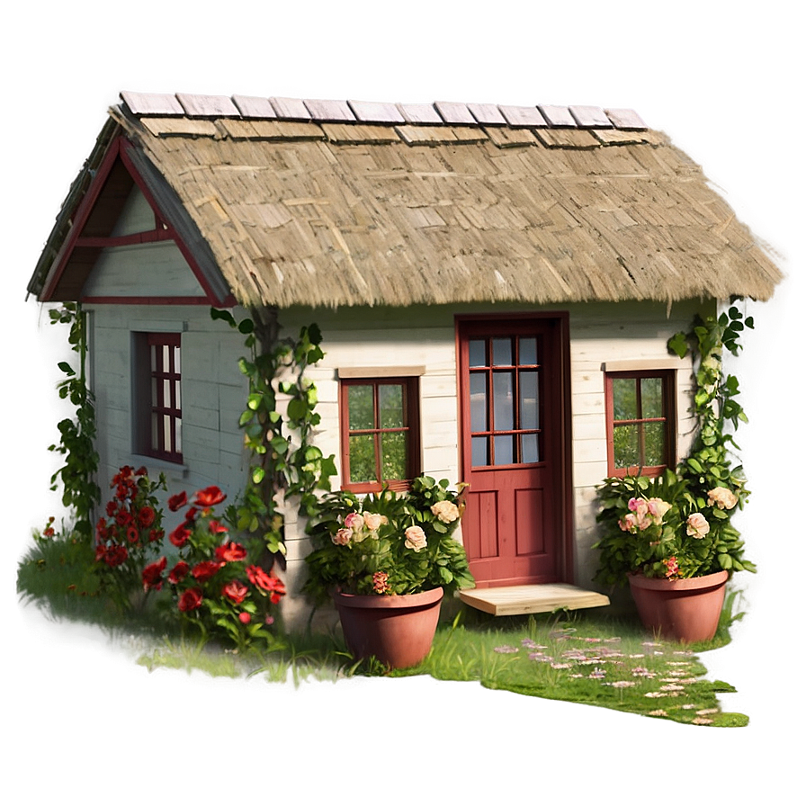 Cottage In Full Bloom Png 7 PNG image