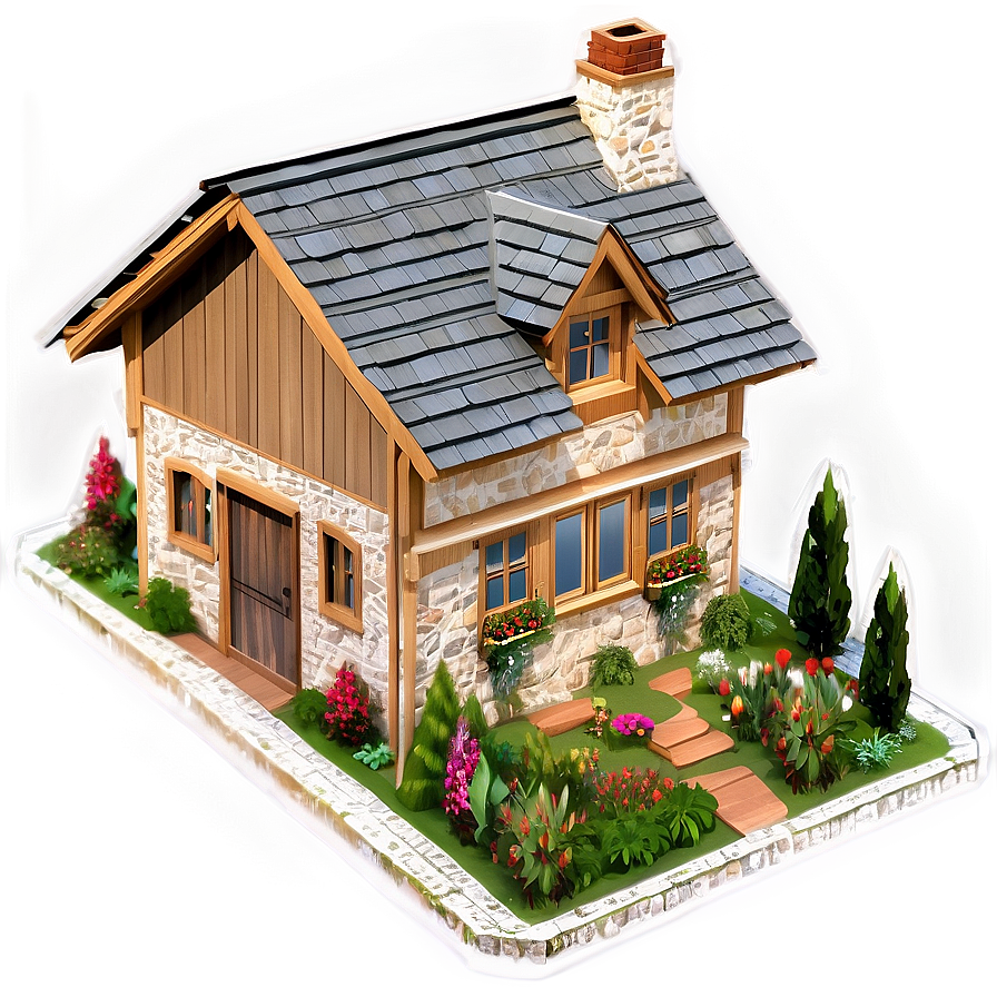 Cottage With A Secret Garden Png 06202024 PNG image