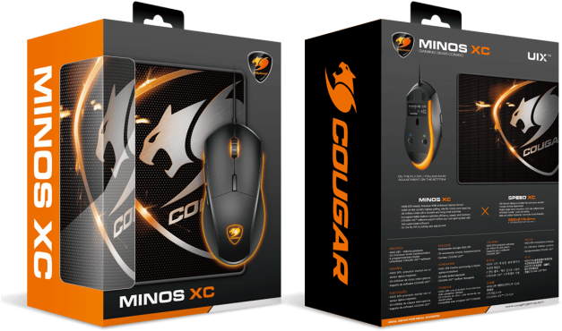 Cougar Minos X C Gaming Mouse Packaging PNG image
