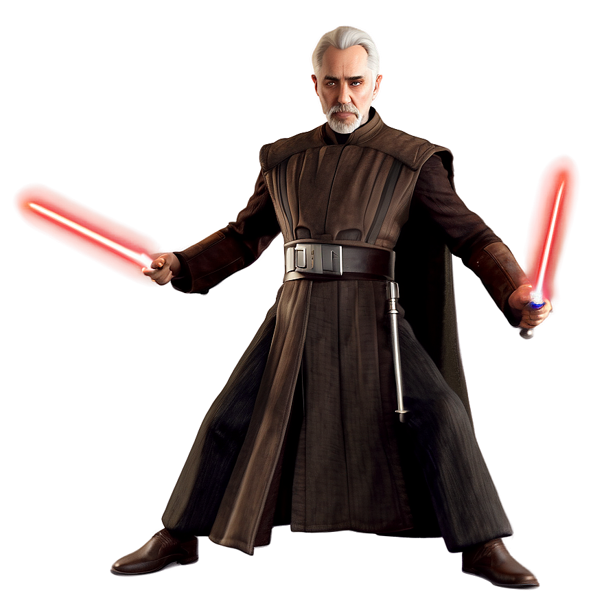 Count Dooku Dueling Stance Png 06292024 PNG image