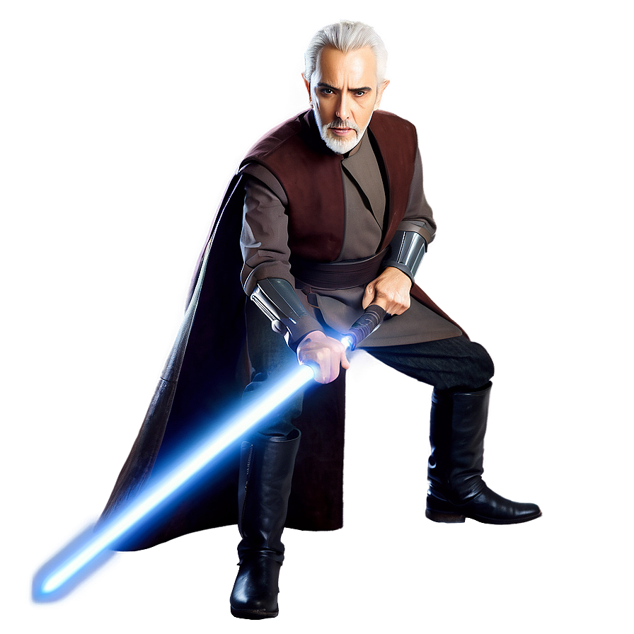 Count Dooku Dueling Stance Png Ync PNG image