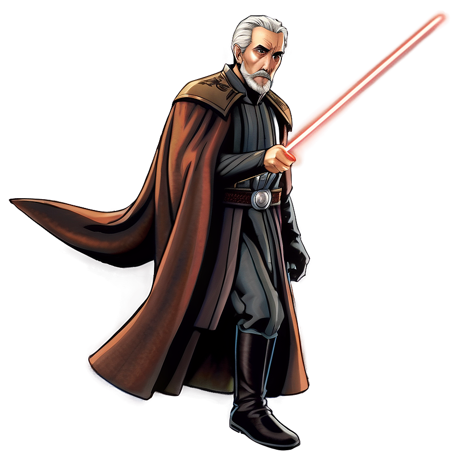 Count Dooku In Battle Png 06292024 PNG image