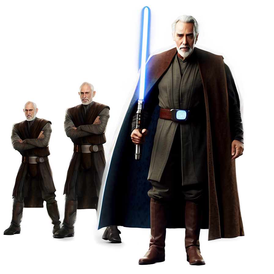 Count Dooku Vs Jedi Knights Png Kdc PNG image