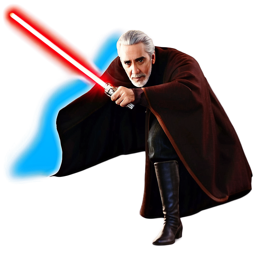 Count Dooku With Red Lightsaber Png Eqb21 PNG image