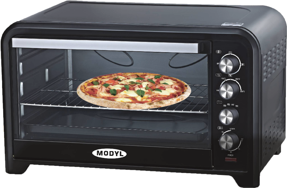 Countertop Convection Oven Cooking Pizza PNG image