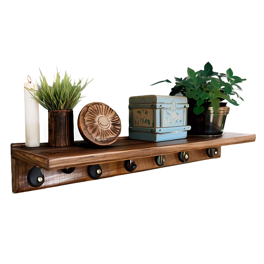 Country Style Wood Shelf Ideas Png 06272024 PNG image