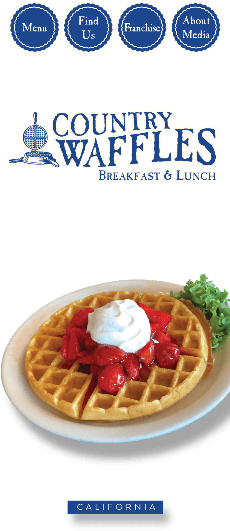 Country Waffles Breakfast Menu PNG image