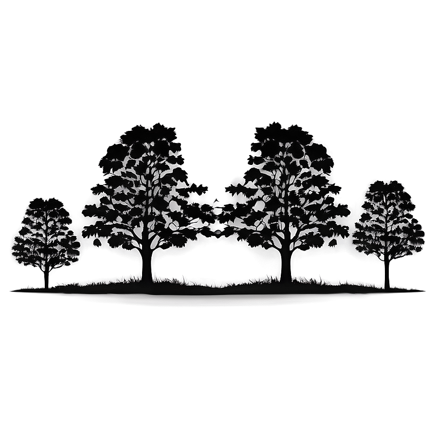 Countryside Tree Silhouette Png Rwc PNG image