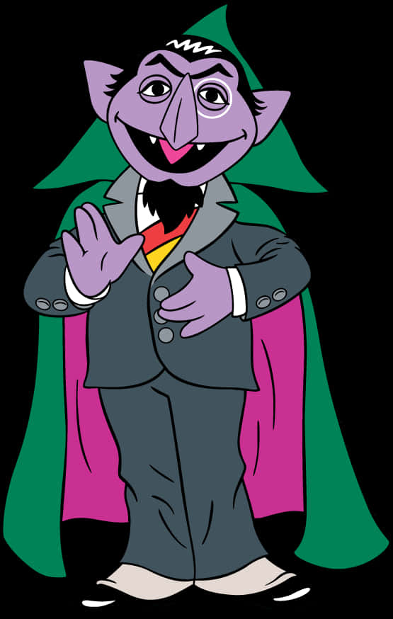 Countvon Count Sesame Street Character PNG image