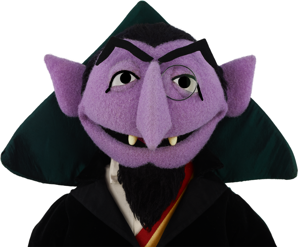 Countvon Count Sesame Street Character PNG image