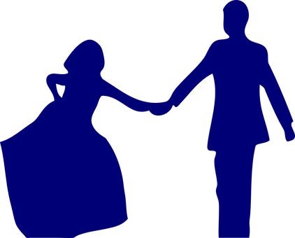 Couple Holding Hands Silhouette PNG image