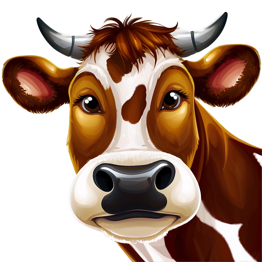 Cow Face Cute Clipart Png 19 PNG image