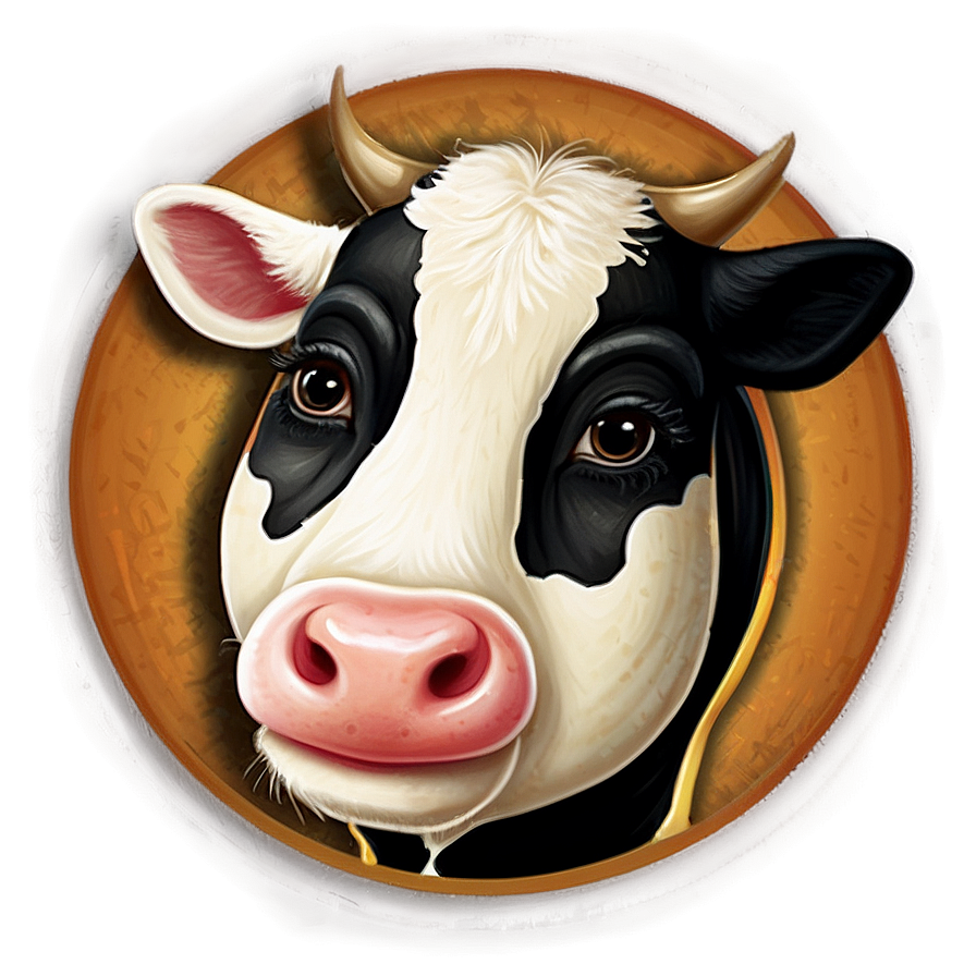 Cow Face Painting Png 06212024 PNG image