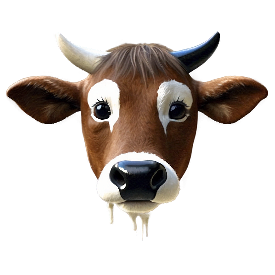 Cow Face Painting Png 06212024 PNG image