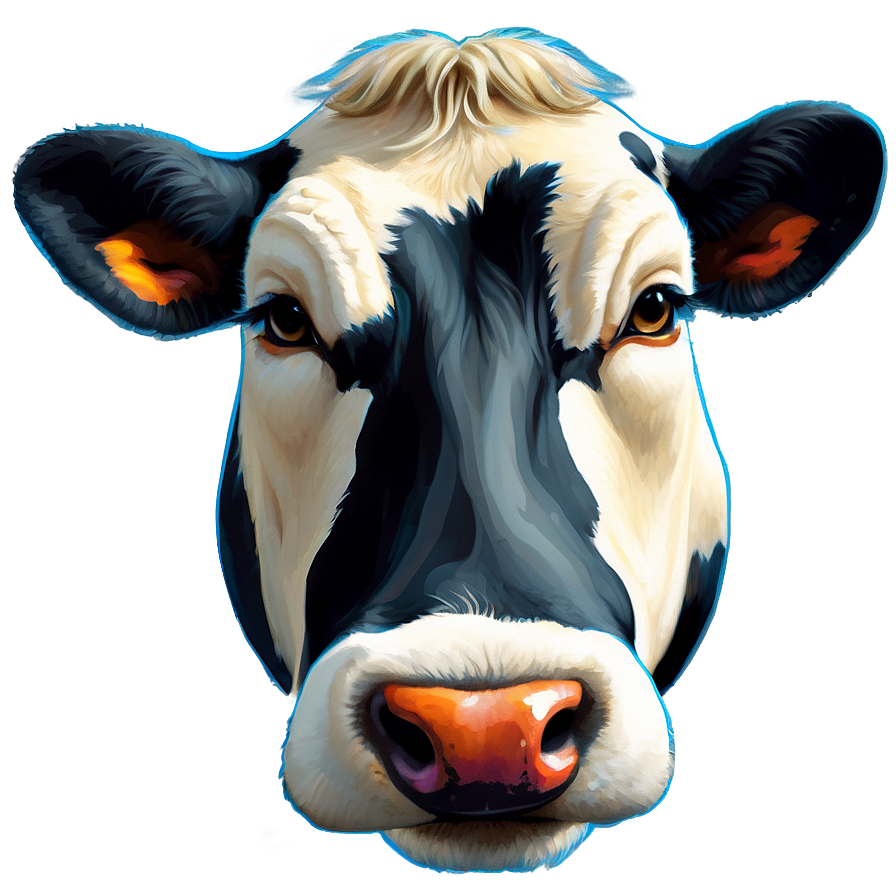 Cow Face Vector Png Qsc12 PNG image