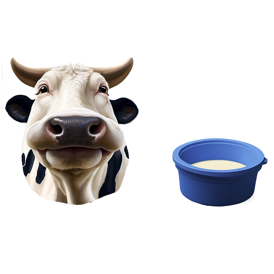 Cow Face With Milk Bucket Png Opv PNG image