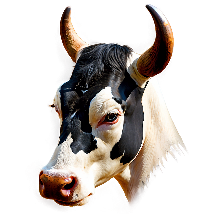 Cow Head Illustration Png 06212024 PNG image