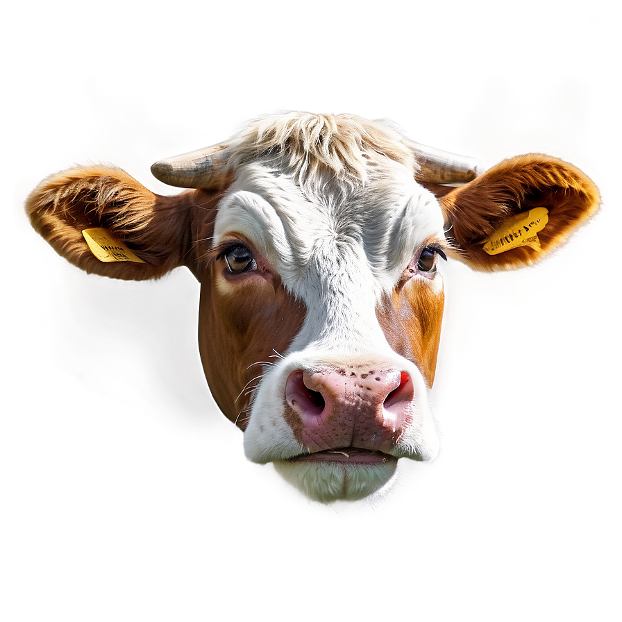 Cow Head Portrait Png 06212024 PNG image