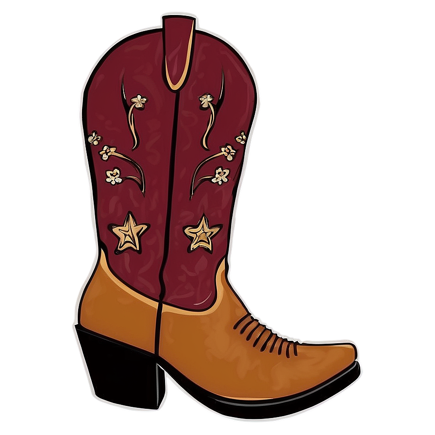 Cowboy Boot Illustration Png Nuc57 PNG image