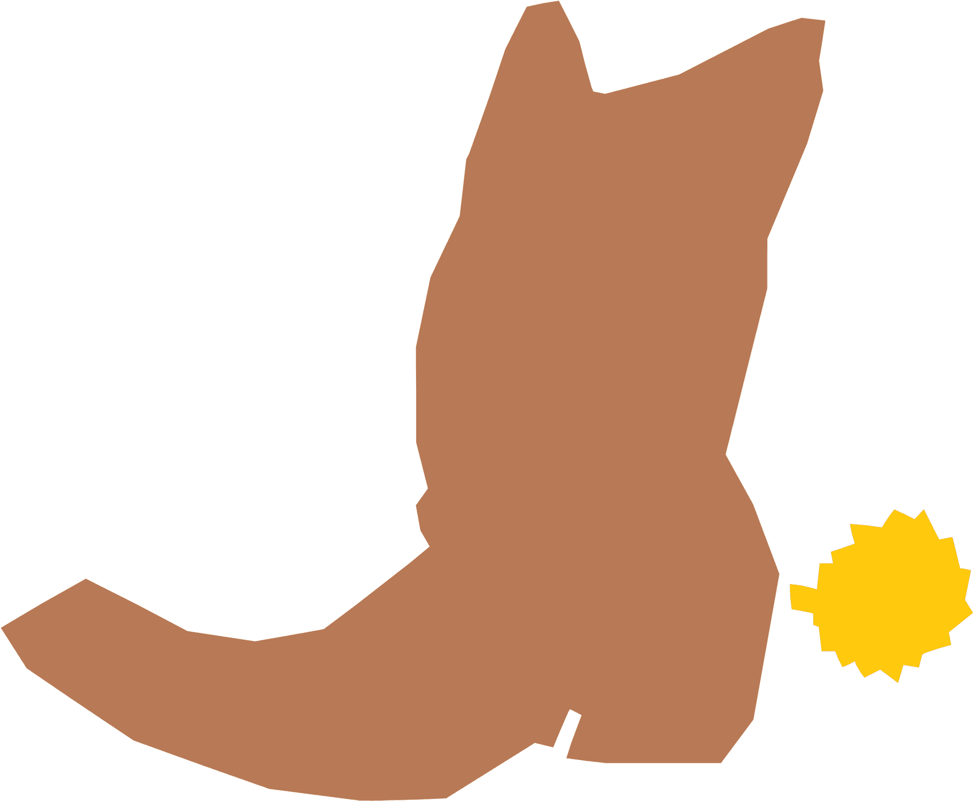 Cowboy Boot Silhouette Spur PNG image