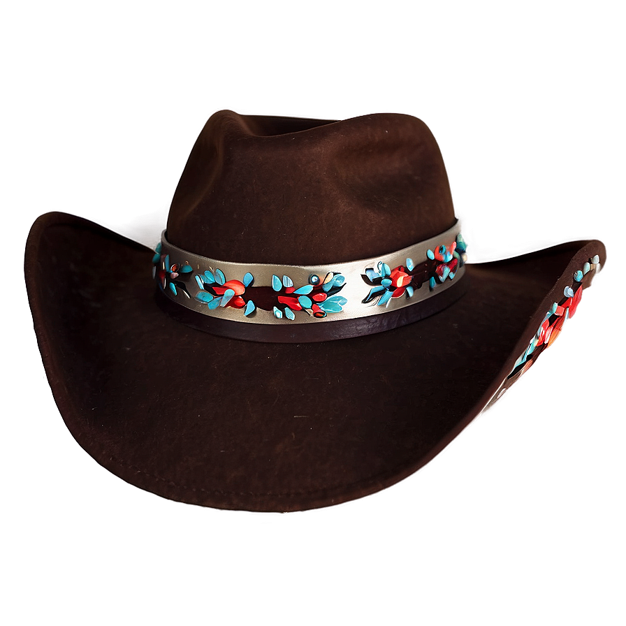 Cowboy Hat Transparent With Decoration Png 05262024 PNG image