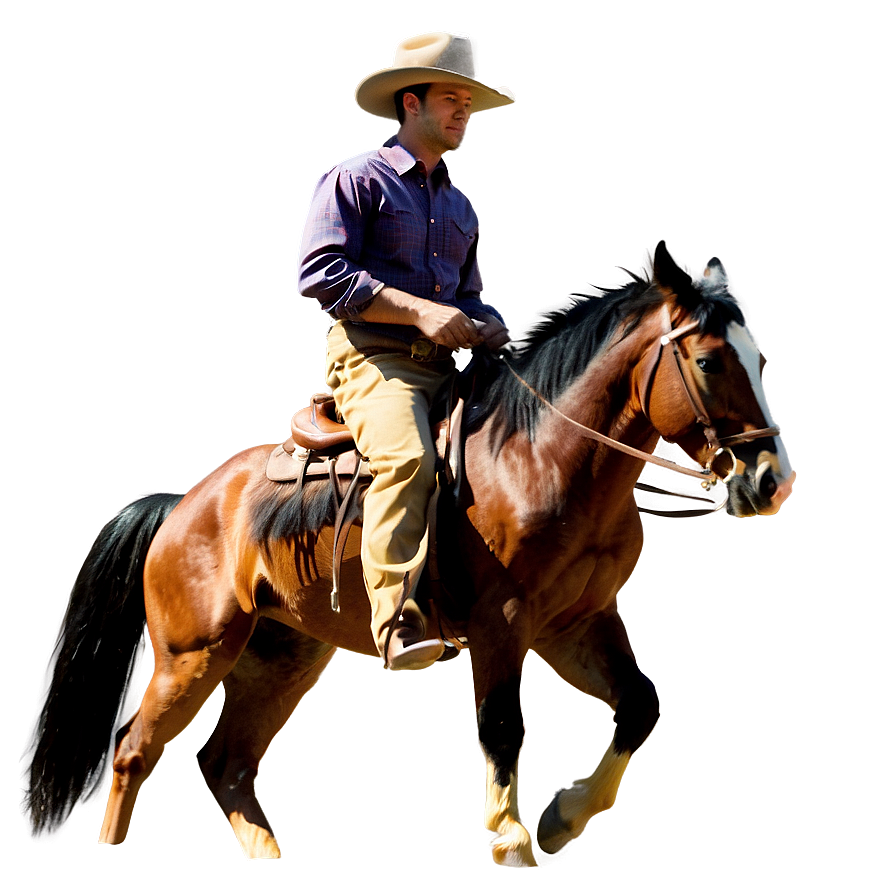 Cowboy On Horse Png Eok PNG image
