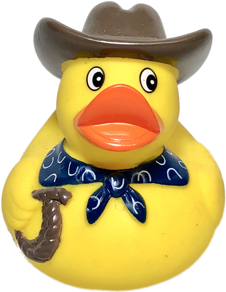 Cowboy Rubber Duck Toy PNG image