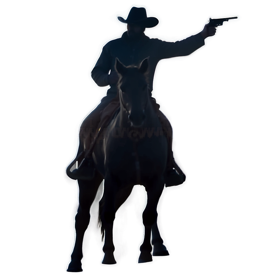 Cowboy Silhouette Png Ryh PNG image