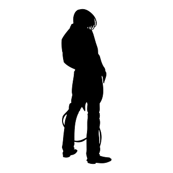 Cowboy Silhouette Standing PNG image
