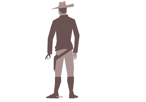 Cowboy Silhouette Vector PNG image