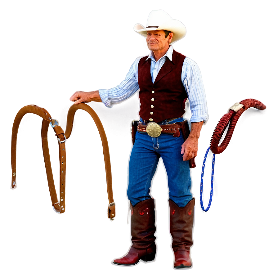 Cowboy With Lariat Png 05212024 PNG image
