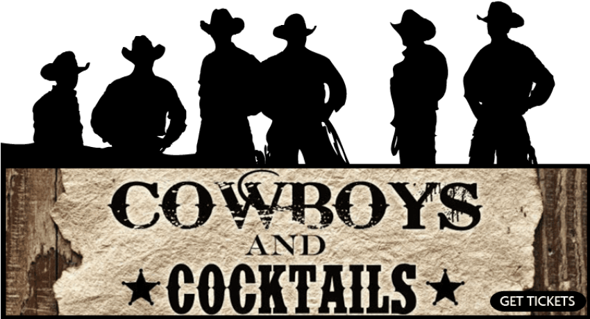 Cowboysand Cocktails Event Banner PNG image