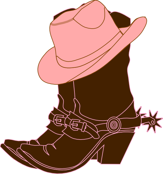 Cowgirl Bootsand Hat Illustration PNG image