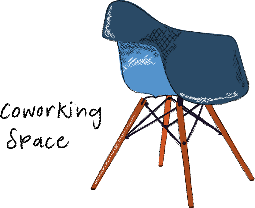 Coworking Space Concept Chair PNG image
